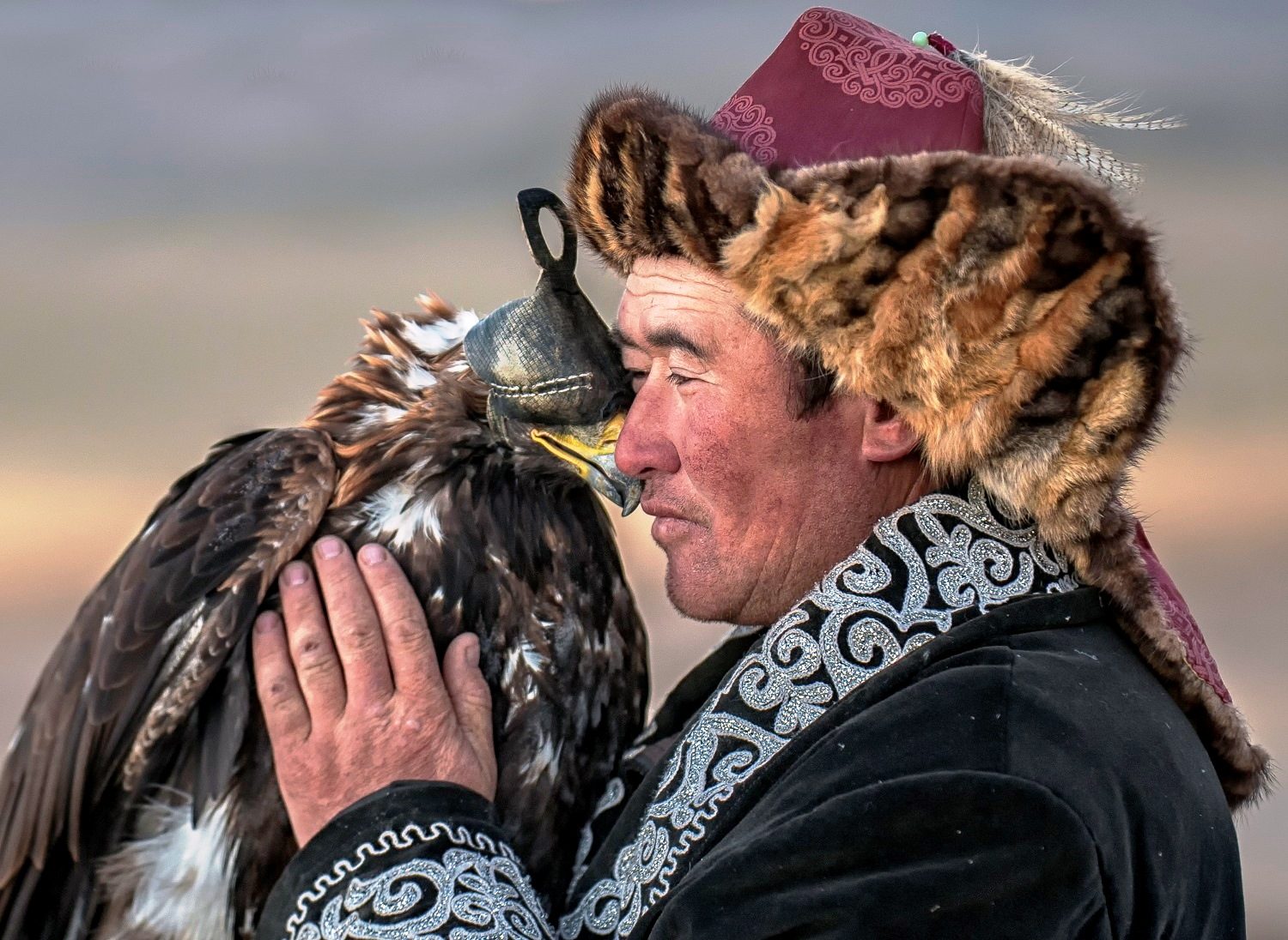 Eagle hunter with his eagle